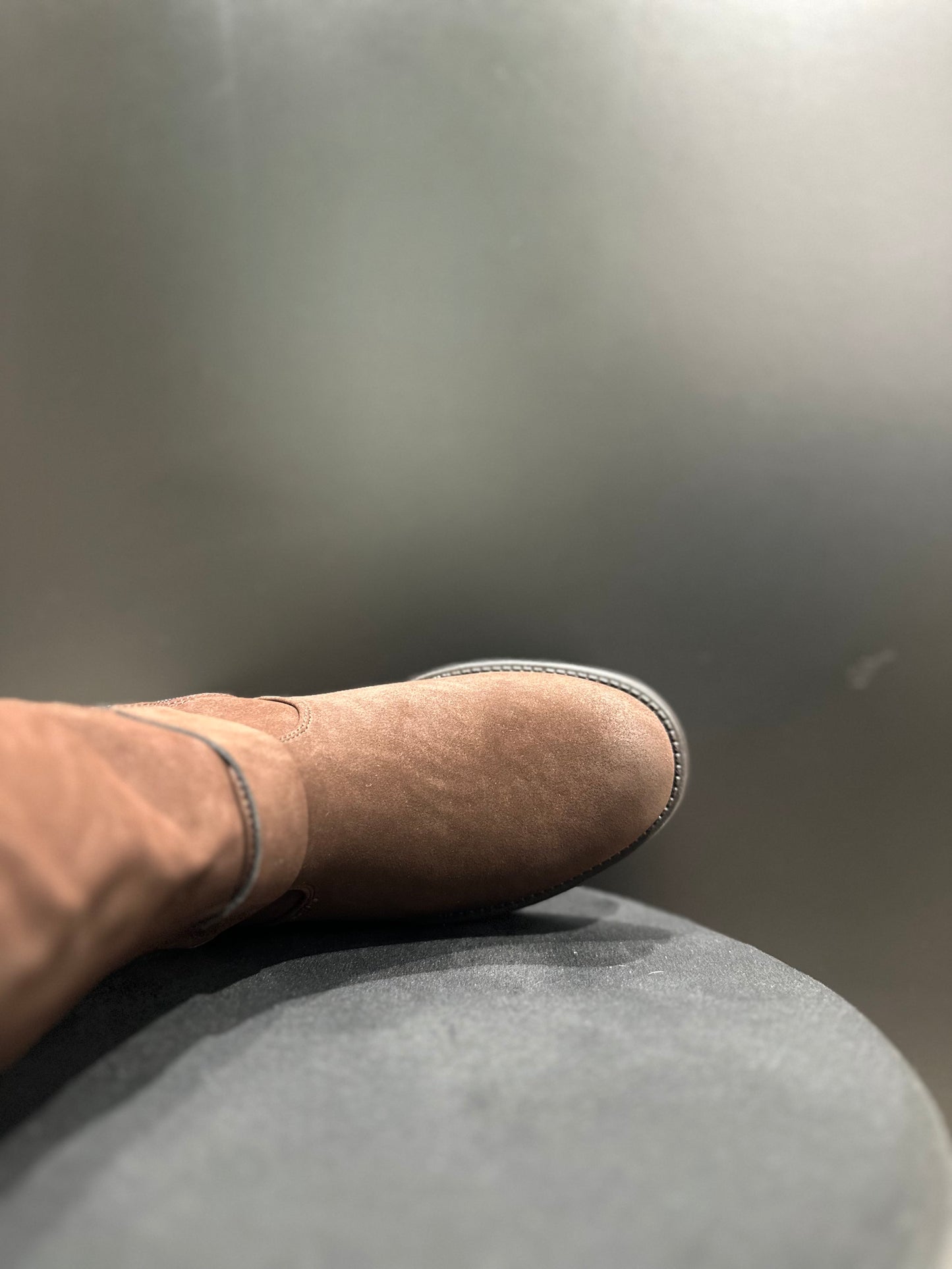 Anfibi Fibbie Brown Camoscio