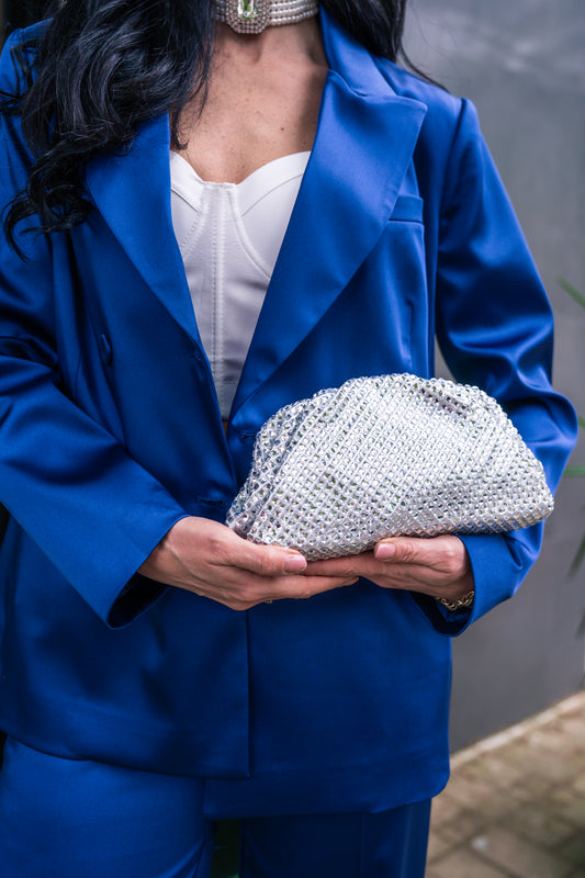 Pochette Raissa ricoperta di strass luccicanti