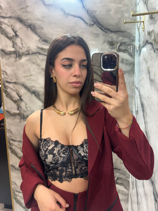 Top bralette in pizzo