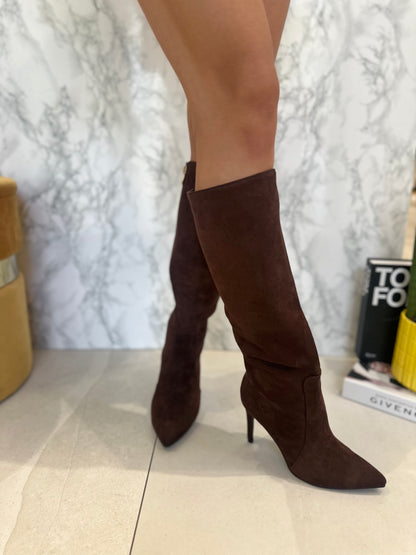 Stivali Camoscio Con Cerniera