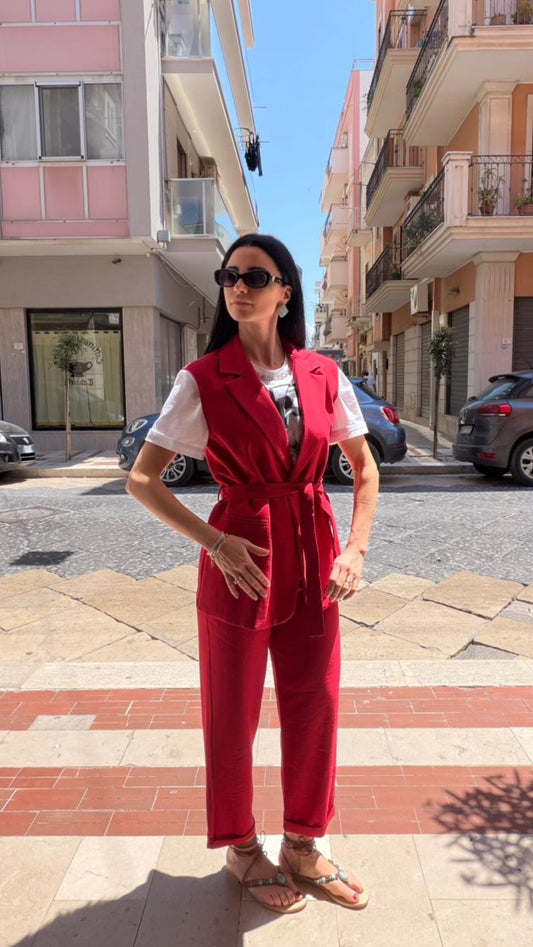 Coordinato Smanicato Red