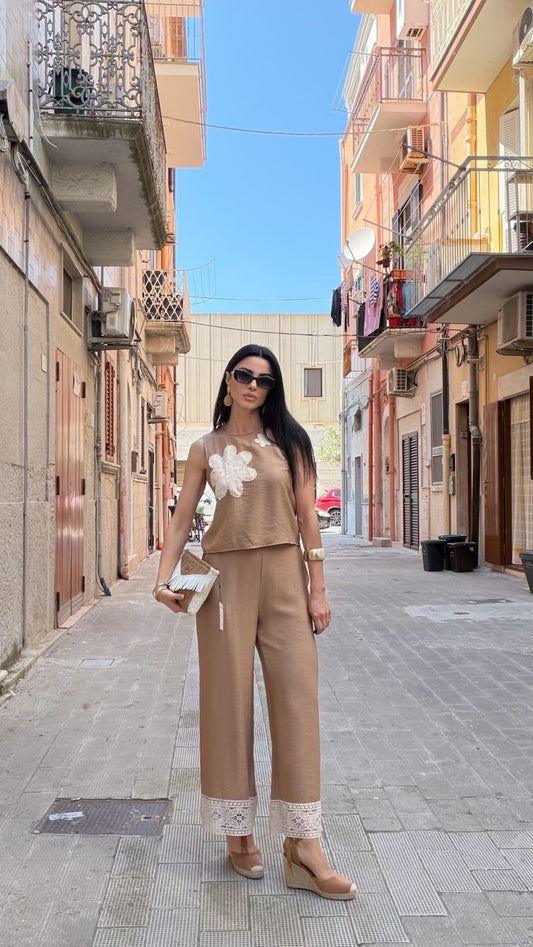 Coordinato Macrame Beige