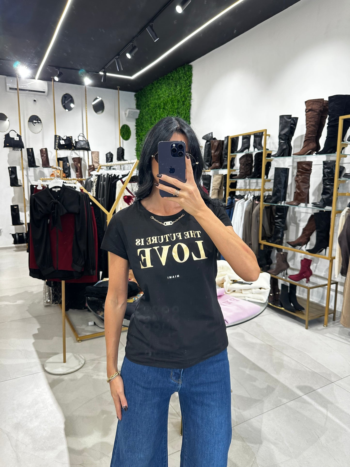T-shirt Love oro