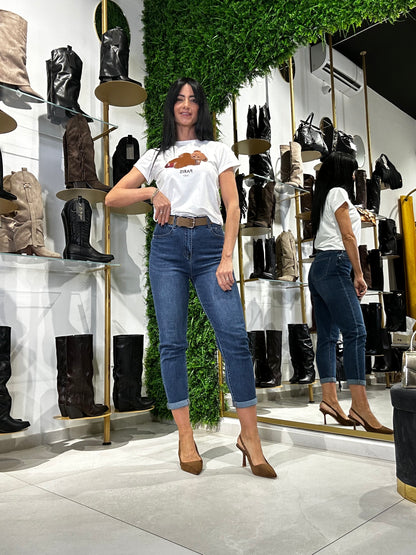 Jeans Skinny con Cintura