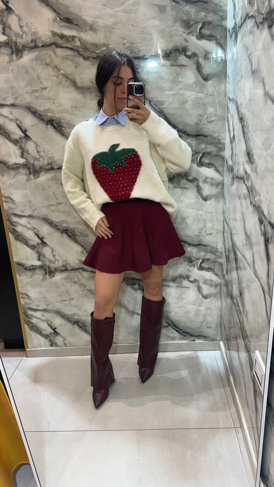 Gonna a ruota in maglia